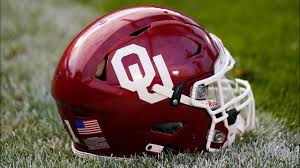 An Oklahoma Sooners football helmet.
